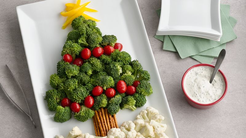 Árbol de Navidad con verduras - Recetas brunch navideño