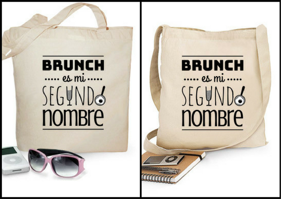 Bolsa tela "Brunch es mi segundo nombre" - Regalos brunch lovers