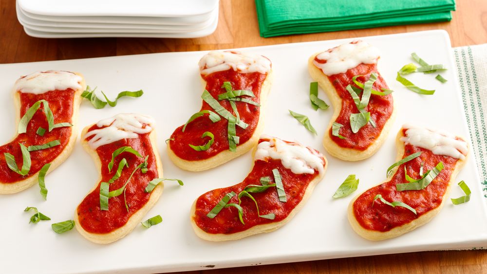 Pizza en forma de calcetín de Navidad - Recetas brunch navideño