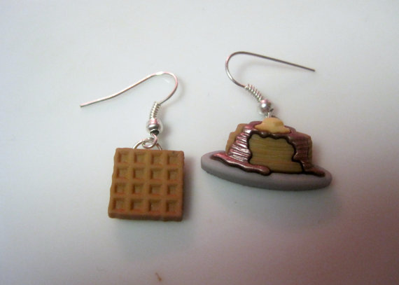 Pendientes gofre y panqueques - Regalos brunch lovers